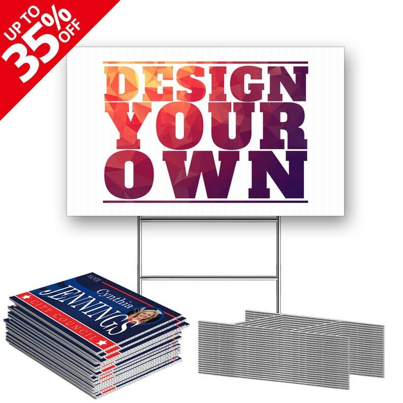 Anley Custom Yard Signs with Stake – Personalized Blank Corrugated Lawn Sign