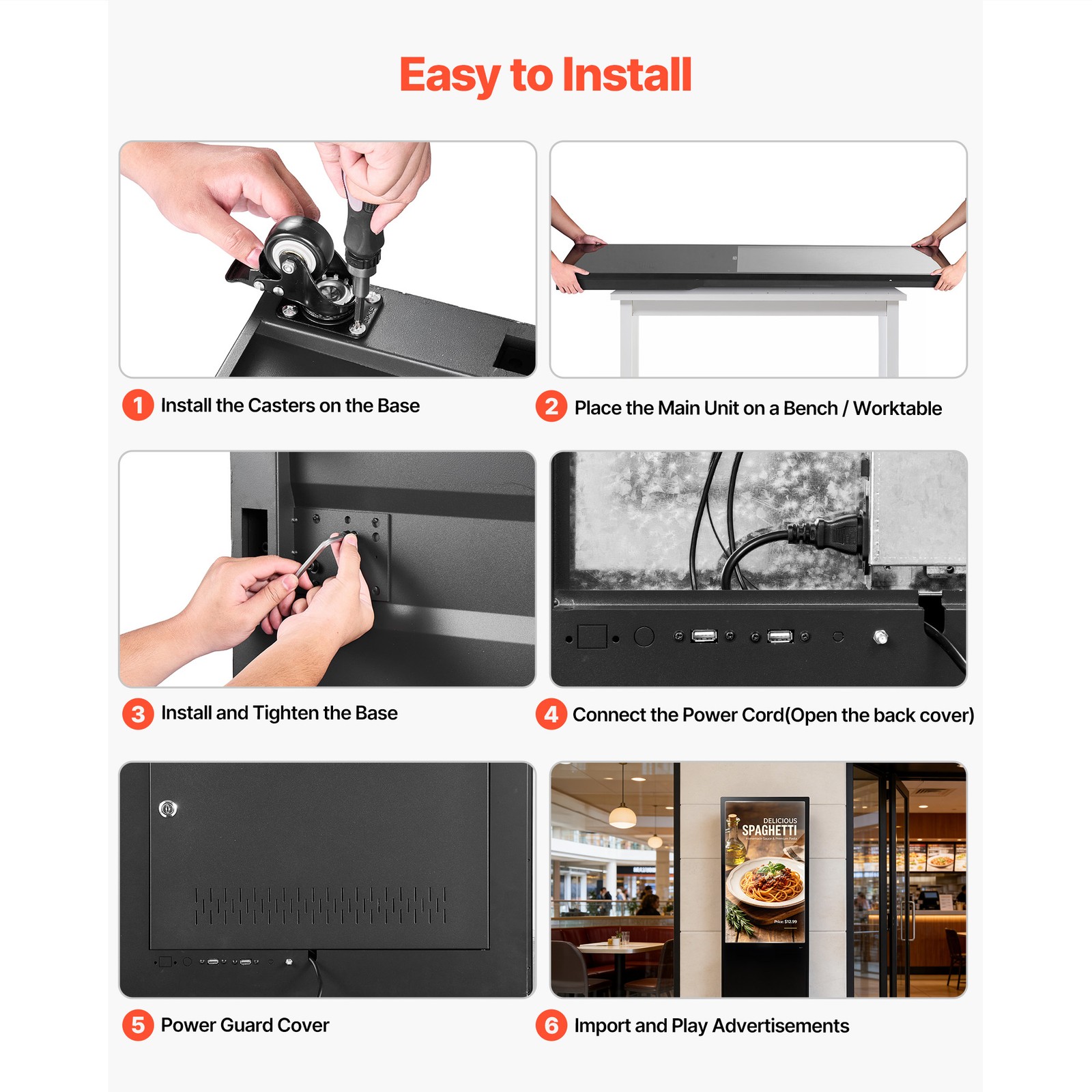 Uimoso 43 in Indoor Digital Signage Floor Standing LCD Advertising Display Kiosk