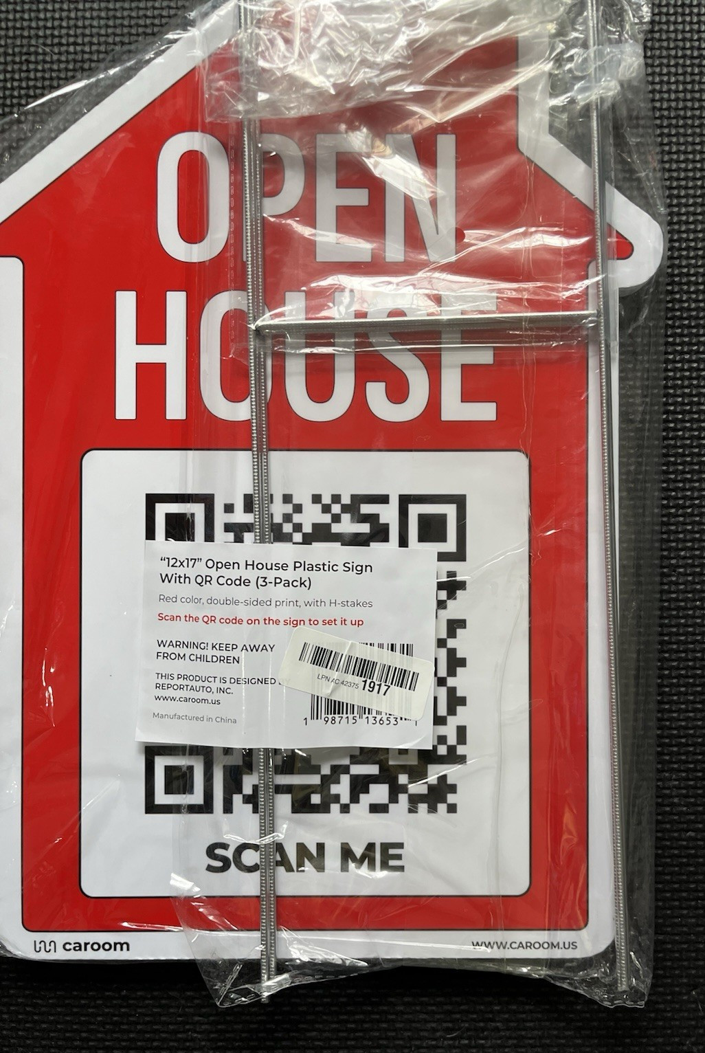 12” x 17” Open House Signs for Real Estate (3-Pack)