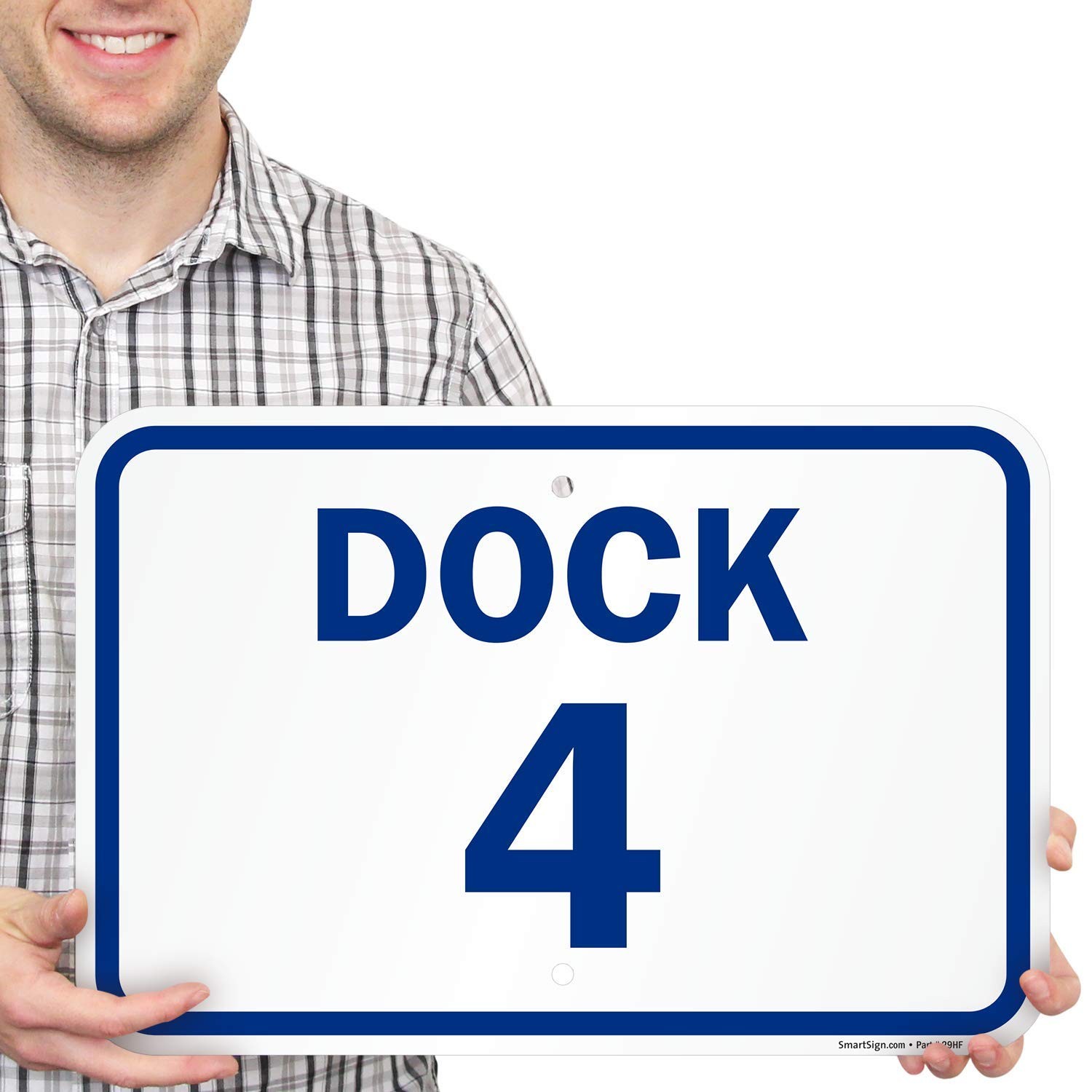 12×18 Inch Dock 4 Inch Dock Number Sign Aluminum Warehouse Loading Bay