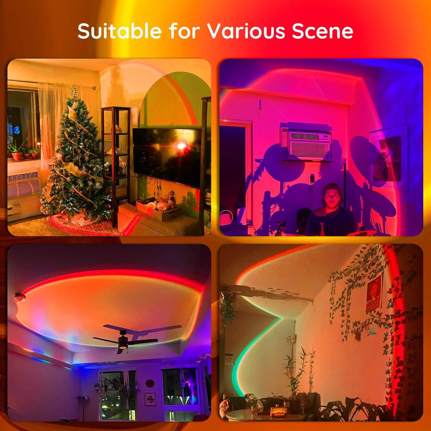 Sunset Lamp Projector with APP Control Multicolor Changing Led Lights Size B