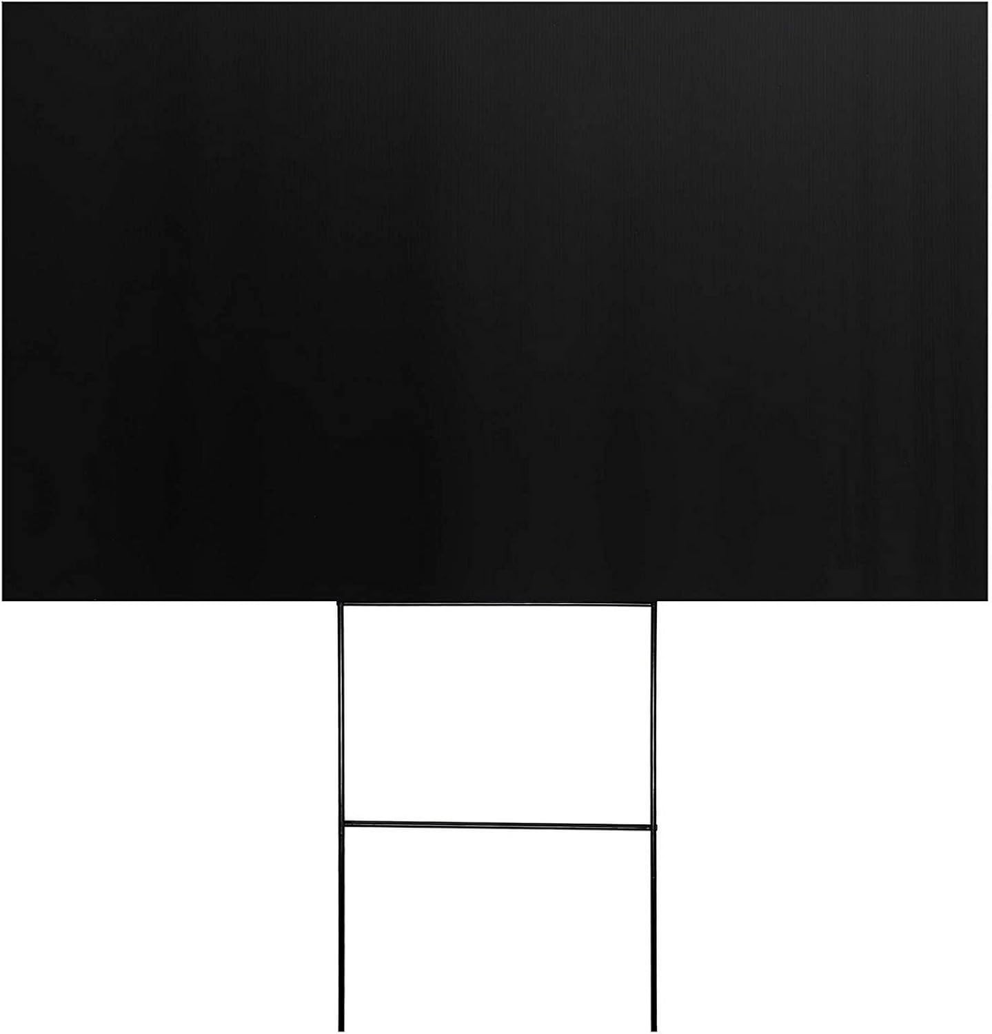 Durable Black 24×36 Corrugated Plastic Board Signs – 8 Pack, Weatherproof DIY