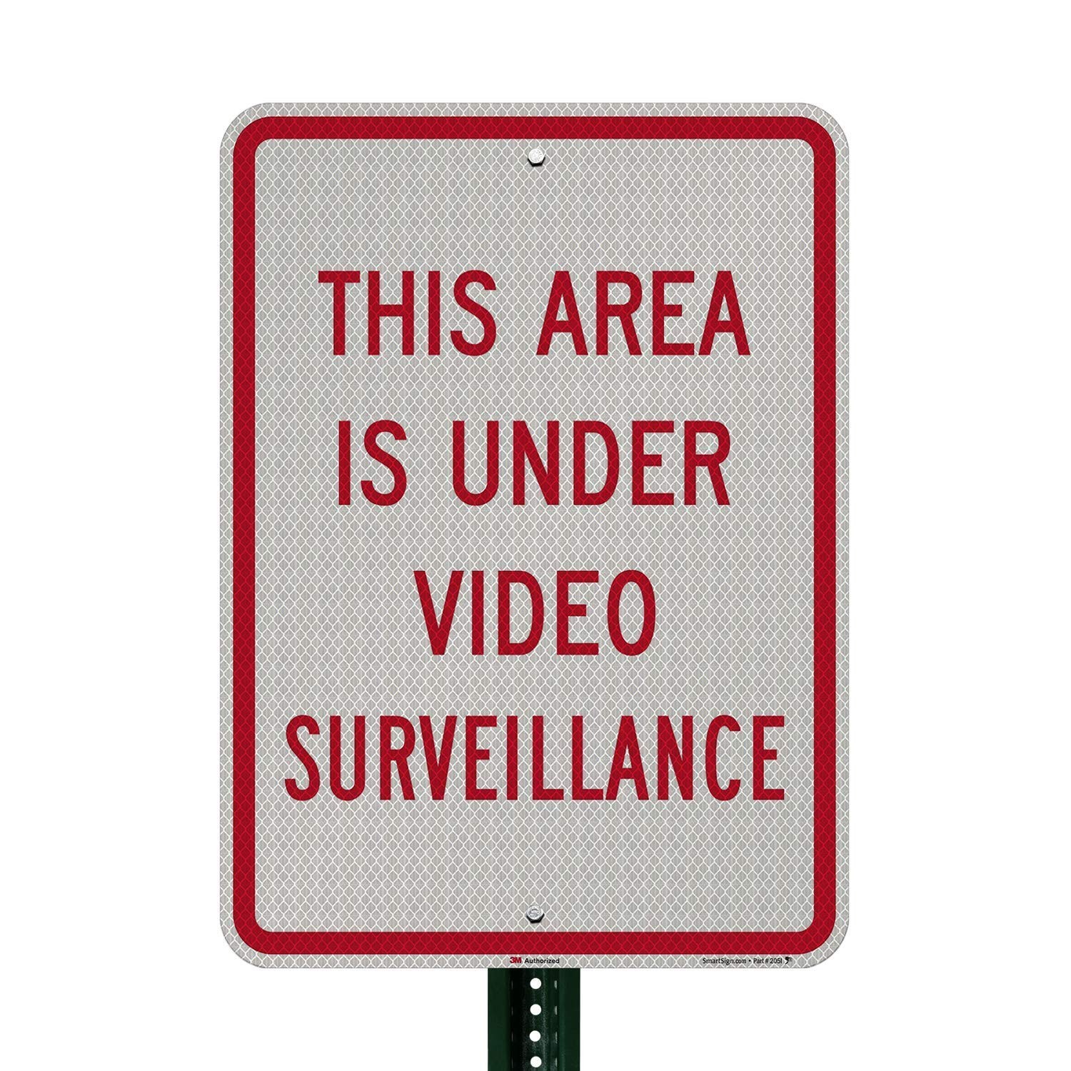 SmartSign This Area Is Under Video Surveillance Sign 18×24 3M High Intensity
