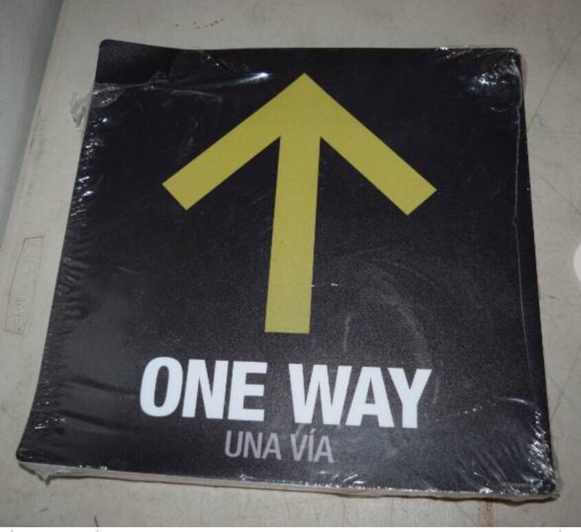 8 Social Distancing Arrow Floor 12″x 12” Vinyl Decal One Way Sticker