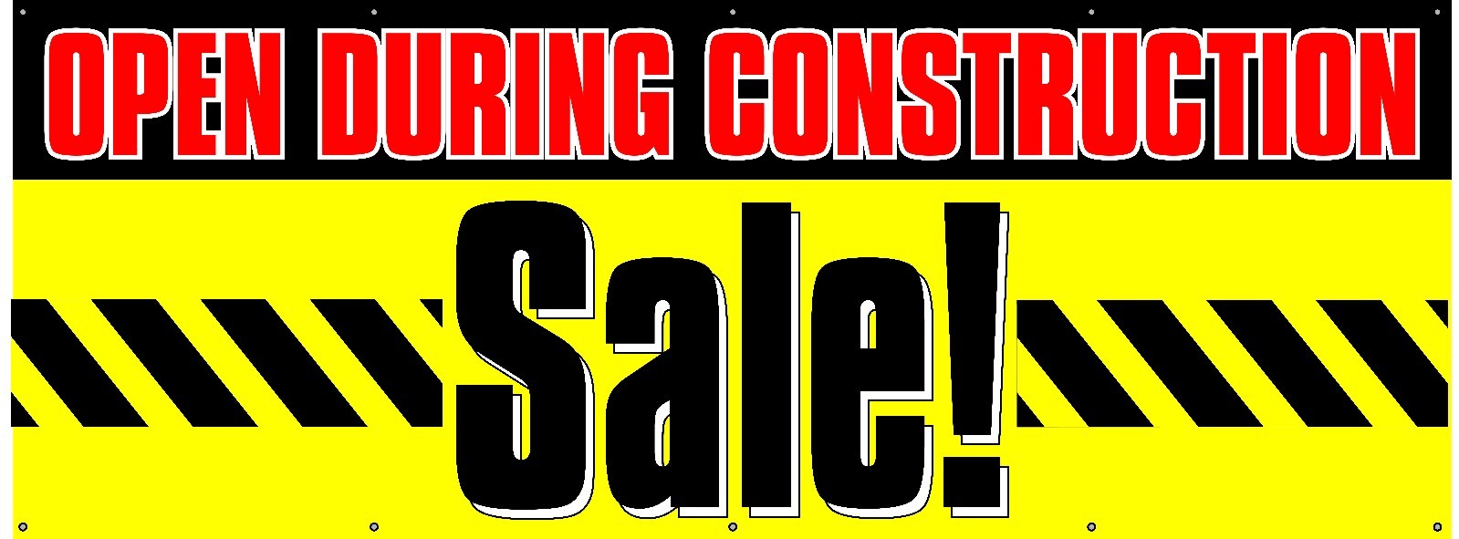 Construction Sale Banner 48″x120″ (4’x10′) Free Shipping/Customization