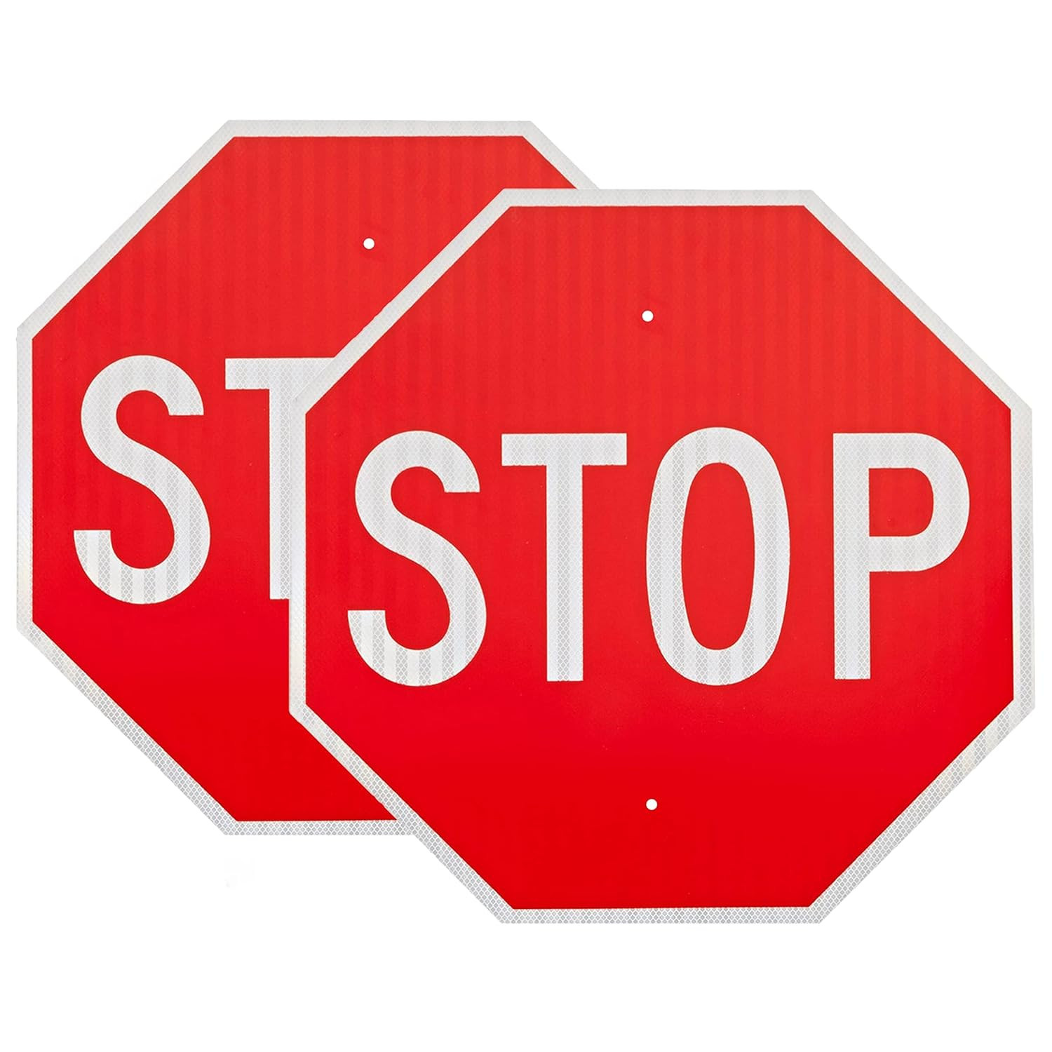 2 Pack 30″X30″ Stop Sign by – High Intensity Prismatic Aluminum – UV Protected