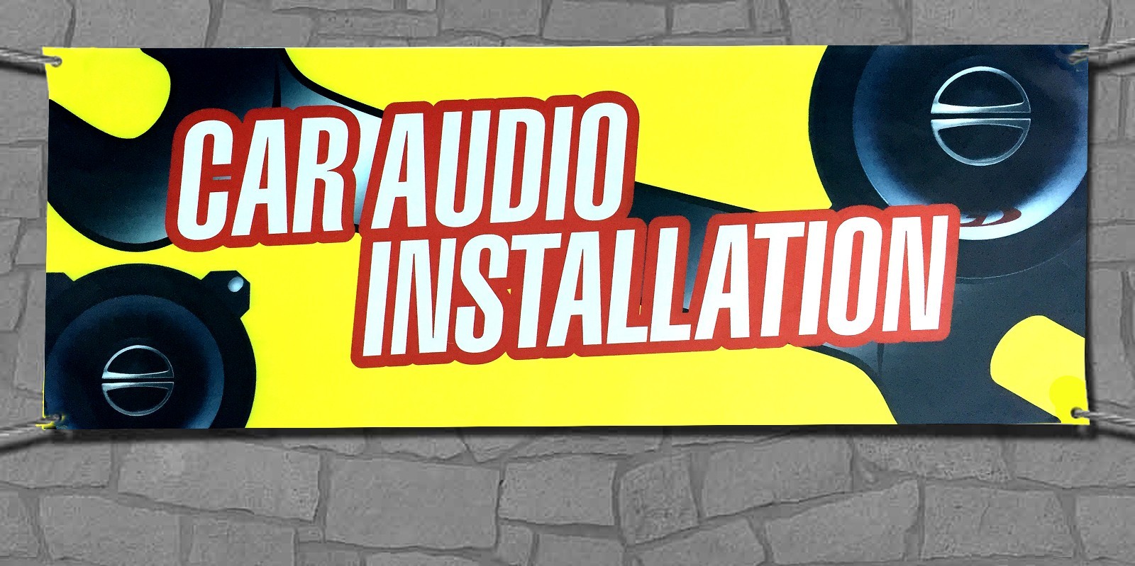 Car Audio Installation Business Advertising Banners Signs Flags 18×48 & 24×72 in