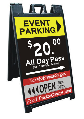 SIGNICADE A FRAME SIDEWALK STAND SANDWICH BOARD DISPLAY SIGN 24 X 36 BLACK