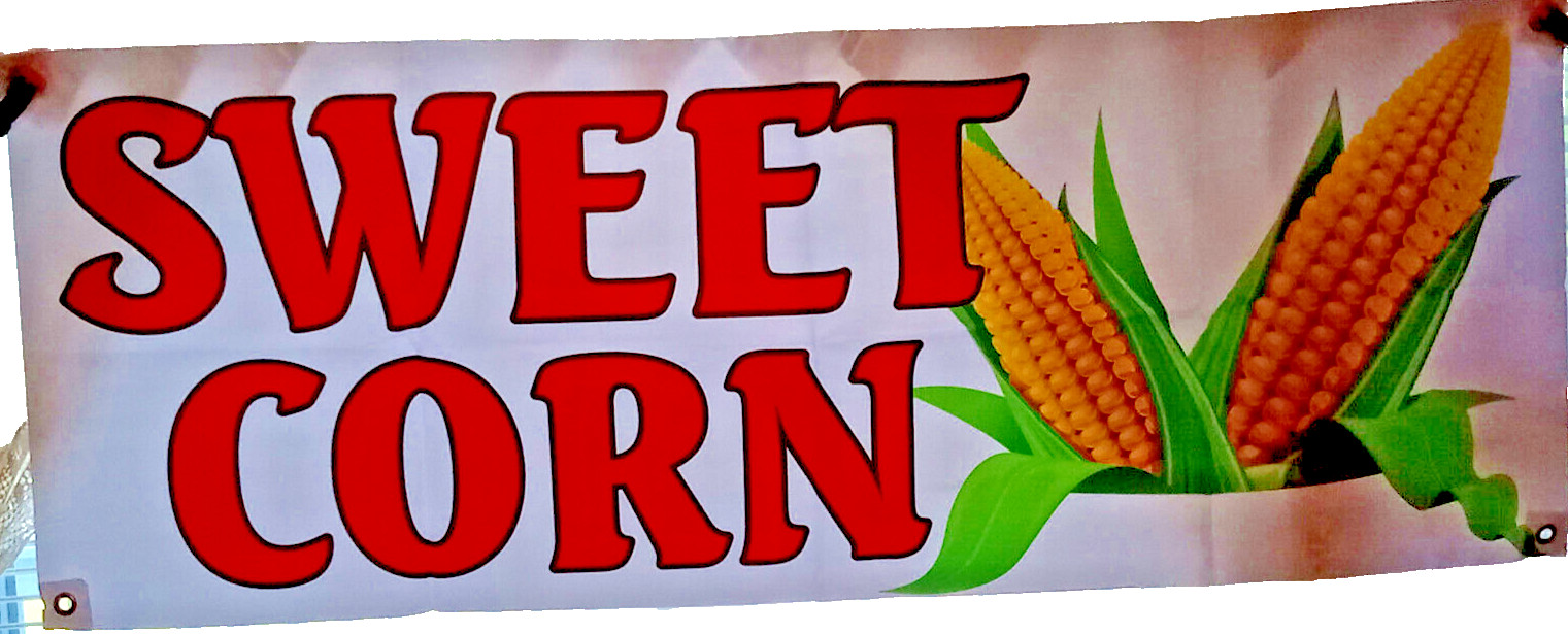 Vinyl Banner – Sign Sweet Corn Restaurant Cafe Bar Restaurant & Food 18″X48″