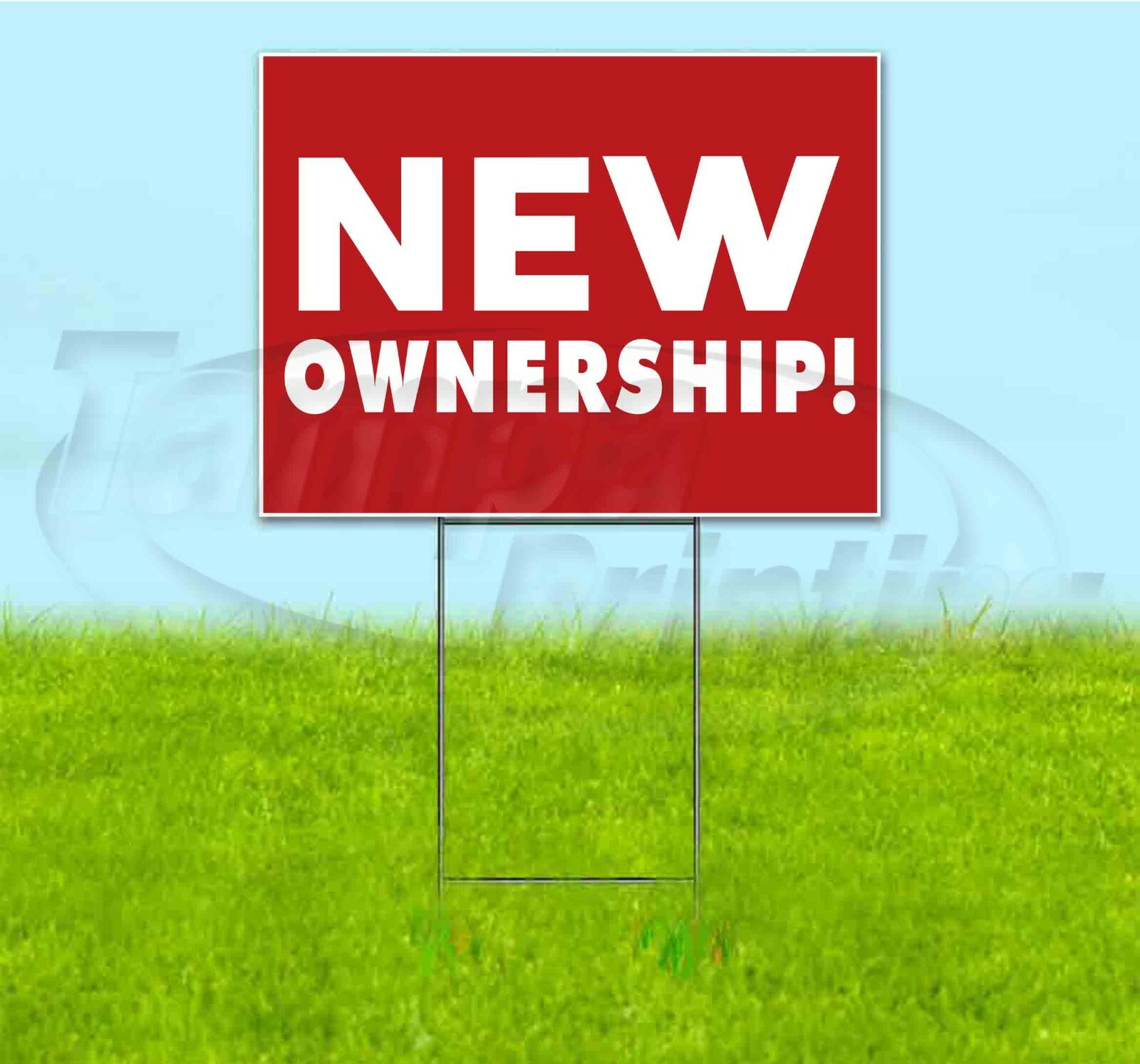 NEW OWNERSHIP 18×24 Yard Sign WITH STAKE Corrugated Bandit BUSINESS USA