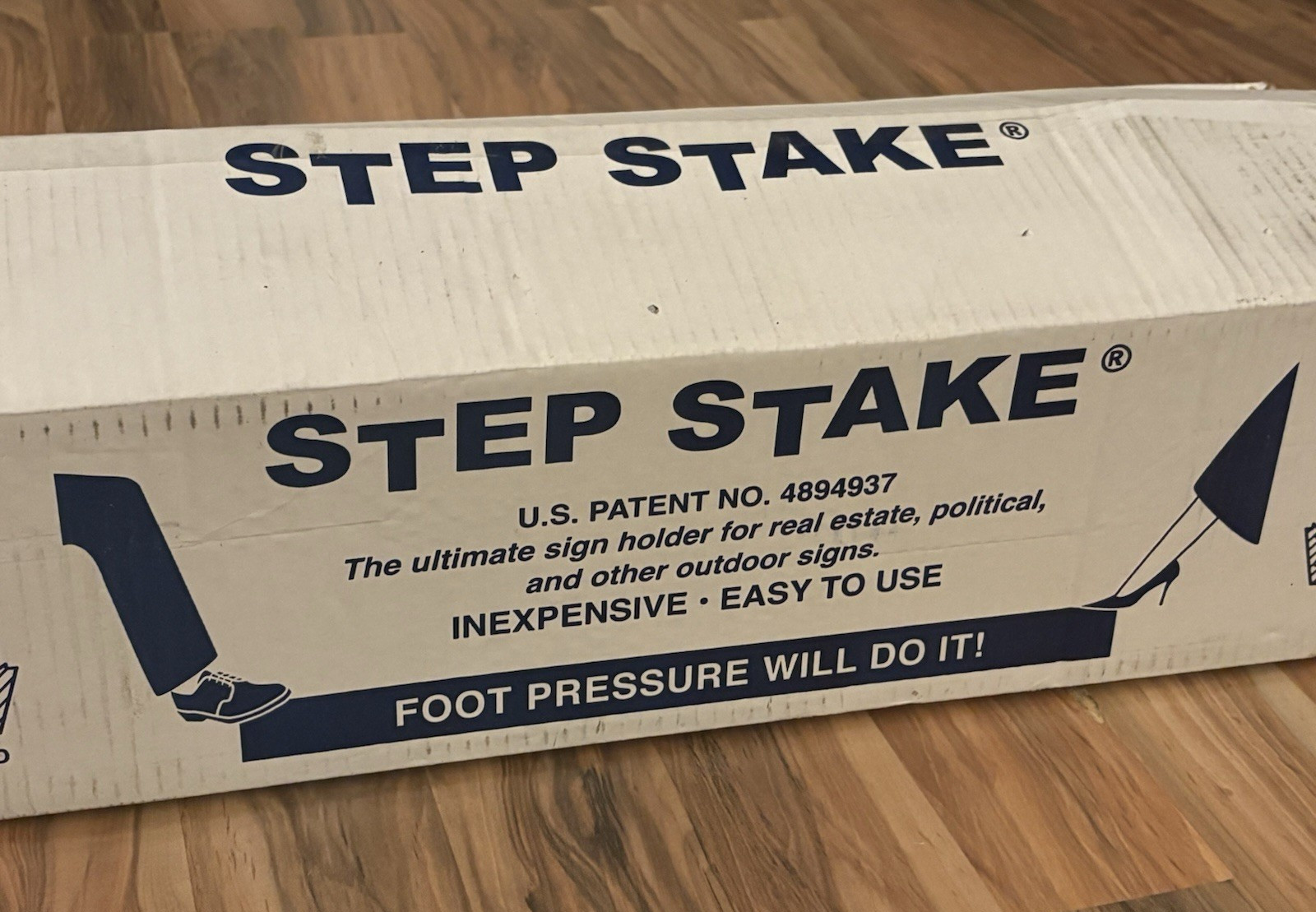 Step Stake U-Top Metal Sign Holder 5.5x30in Easy Use Made in USA Ground Mount