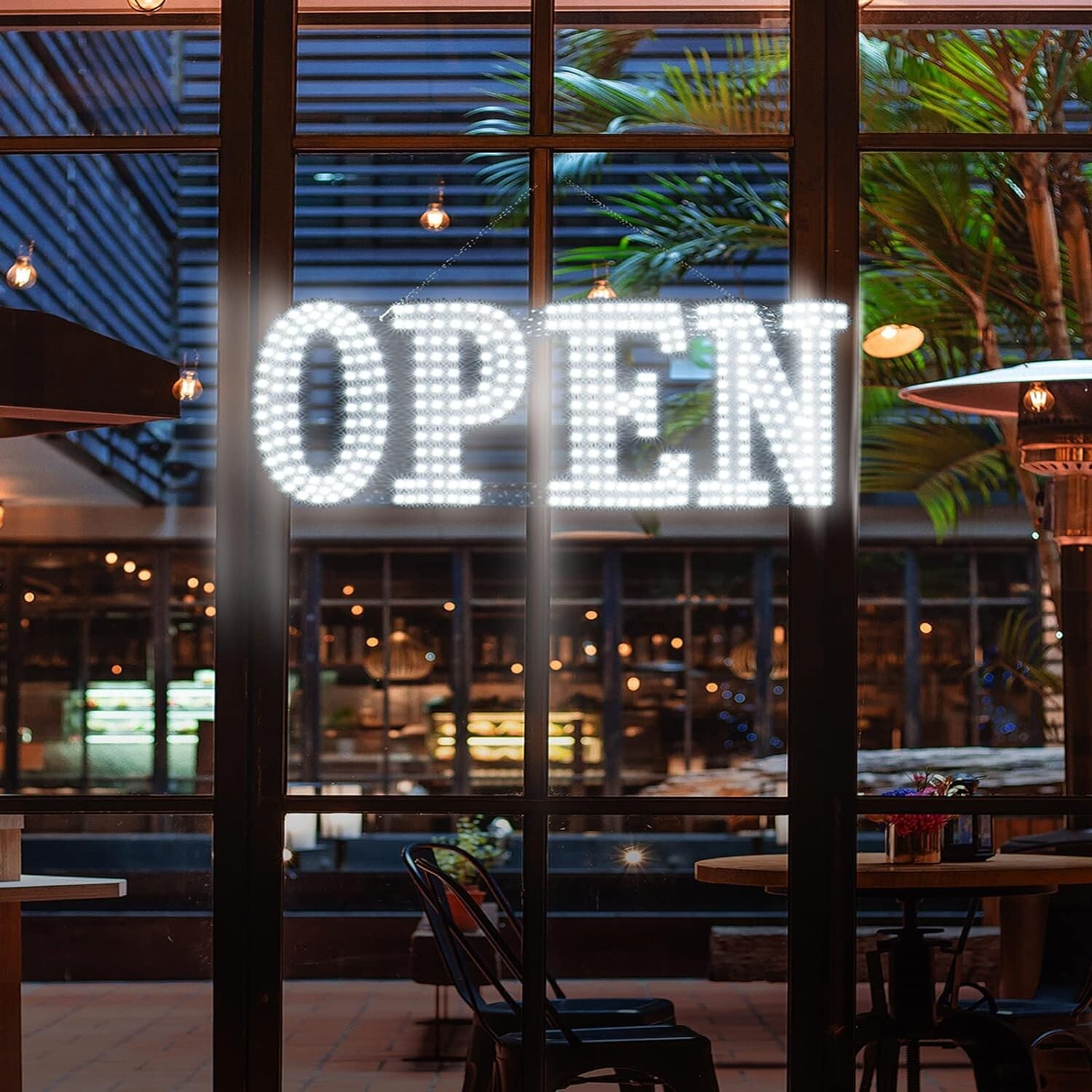 Ultra Bright 40″x14″ Large LED Open Sign for Business with Hanging Installation