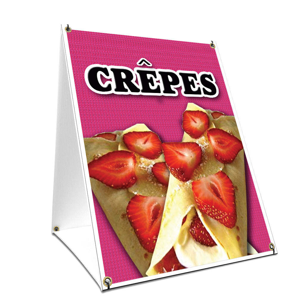 Crepes Yard Sign & Stake outdoor plastic coroplast window