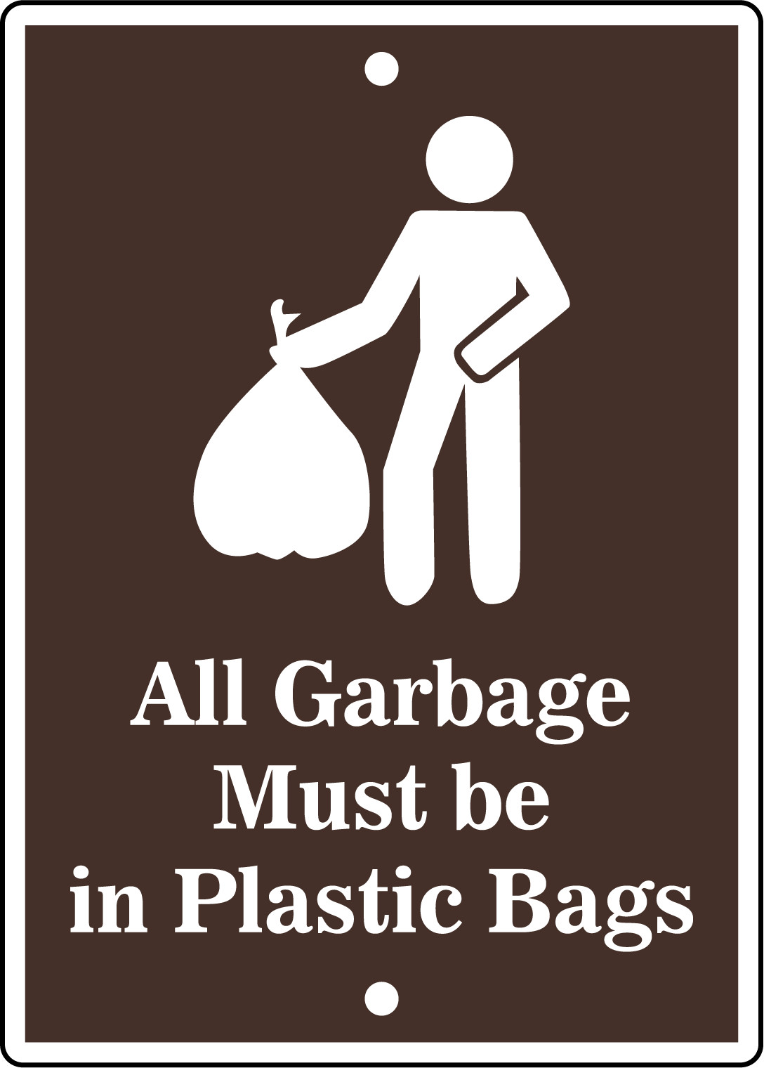 ALL GARBAGE MUST BE IN PLASTIC BAGS | Adhesive Vinyl Sign Decal