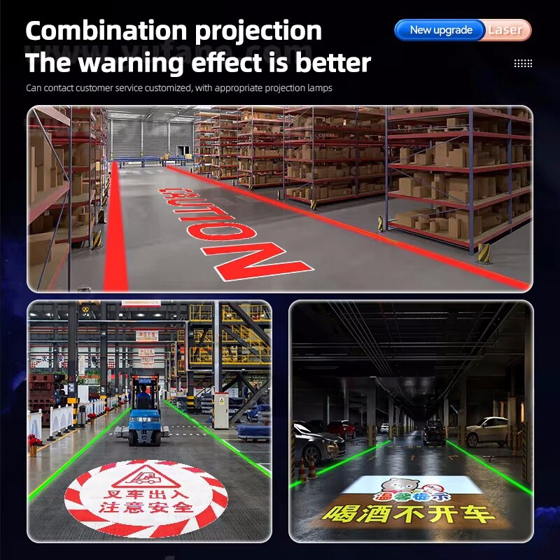 Industrial Virtual Laser Safety Line Sign Projector Floor Marking Warning Light