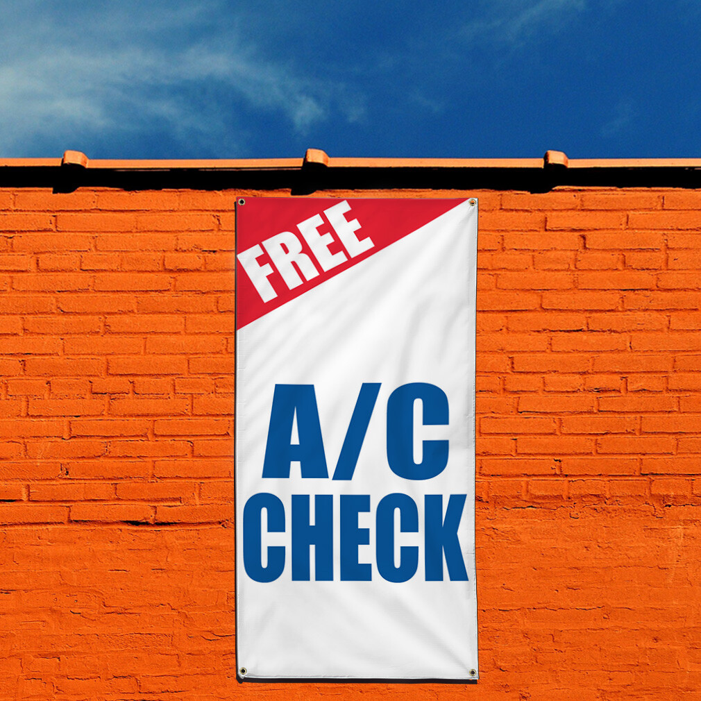 Vertical Vinyl Banner Multiple Sizes Free A C Check Promotion Business Business