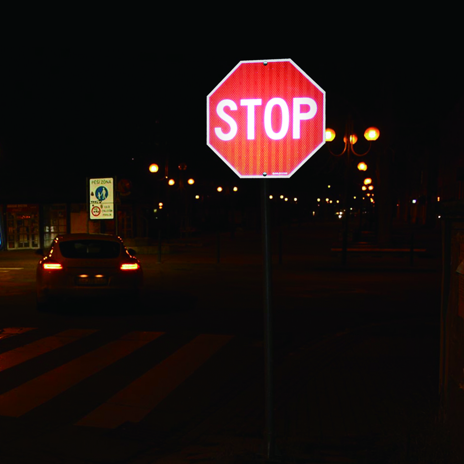 ANLEY Stop Sign 12 X 12 in – Diamond Grade Reflective at Nights Aluminum