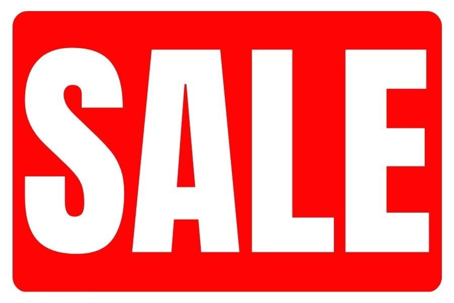 Sale Business Retail Counter Informational Sign | Plastic | 12″w x 8″h