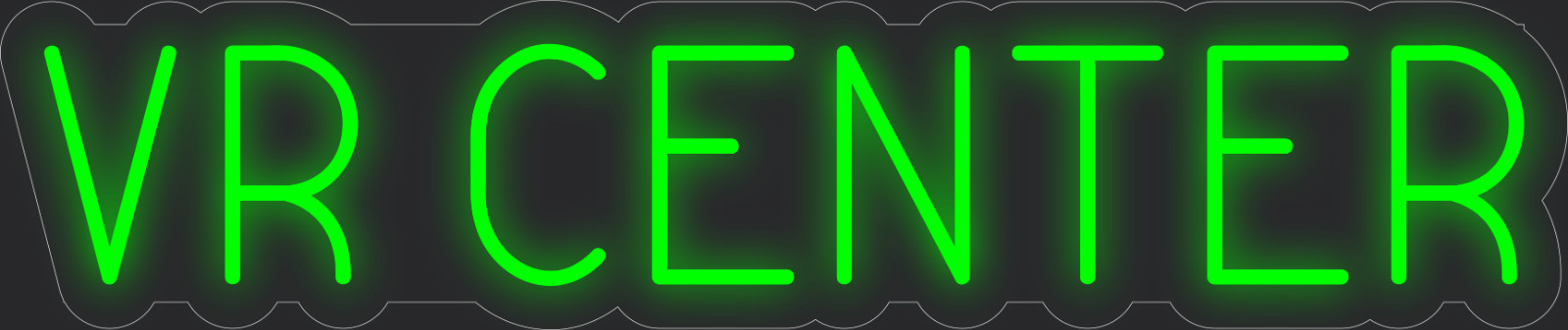 VR center Neon LED Sign Business Wall Decor Lighted Store Sign 36 x 7 in.