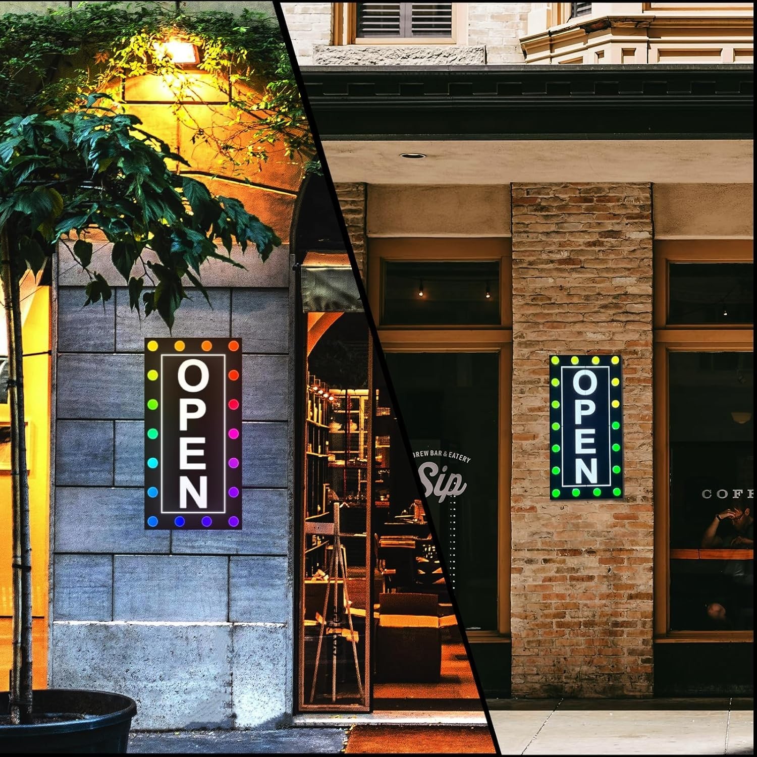 Vibrant Waterproof LED Open Sign – Color Changing RGB for Outdoor Business Use