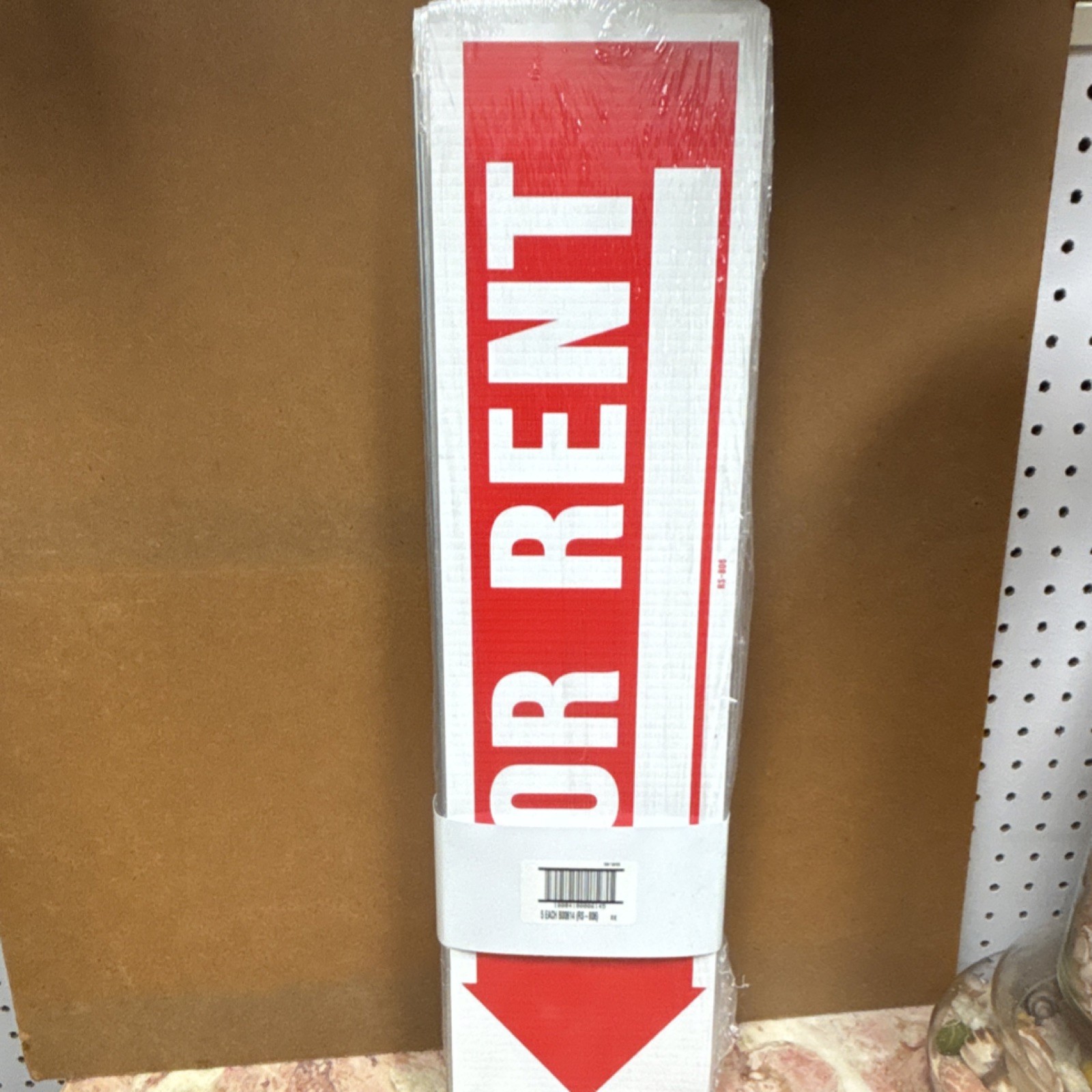 Hy-Ko RS-806 For Rent Yard Sign Red/White Pack of 5 Street Pole Mounted