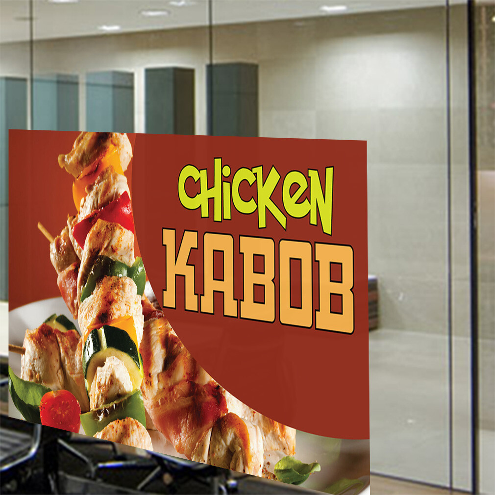 Decal Stickers Chicken Kabob Outdoor Advertising Printing Vinyl Store Sign Label