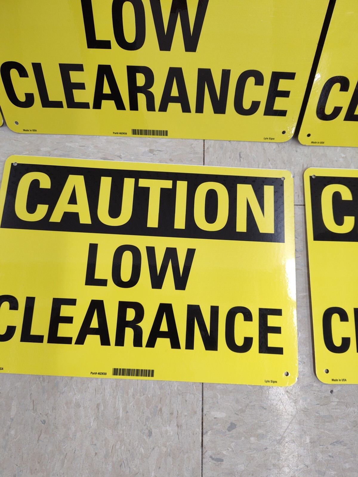 LYLE U4-1512-NA_14x10 Caution Sign,10 inx14 in,Aluminum