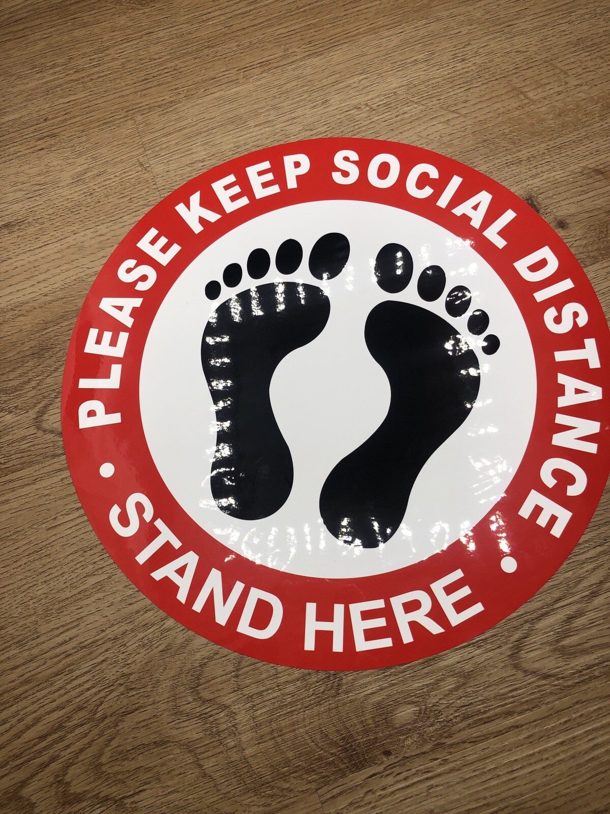 10X Social Distancing Floor Decal Sticker Waterproof Vinyl Ground Sign Red US