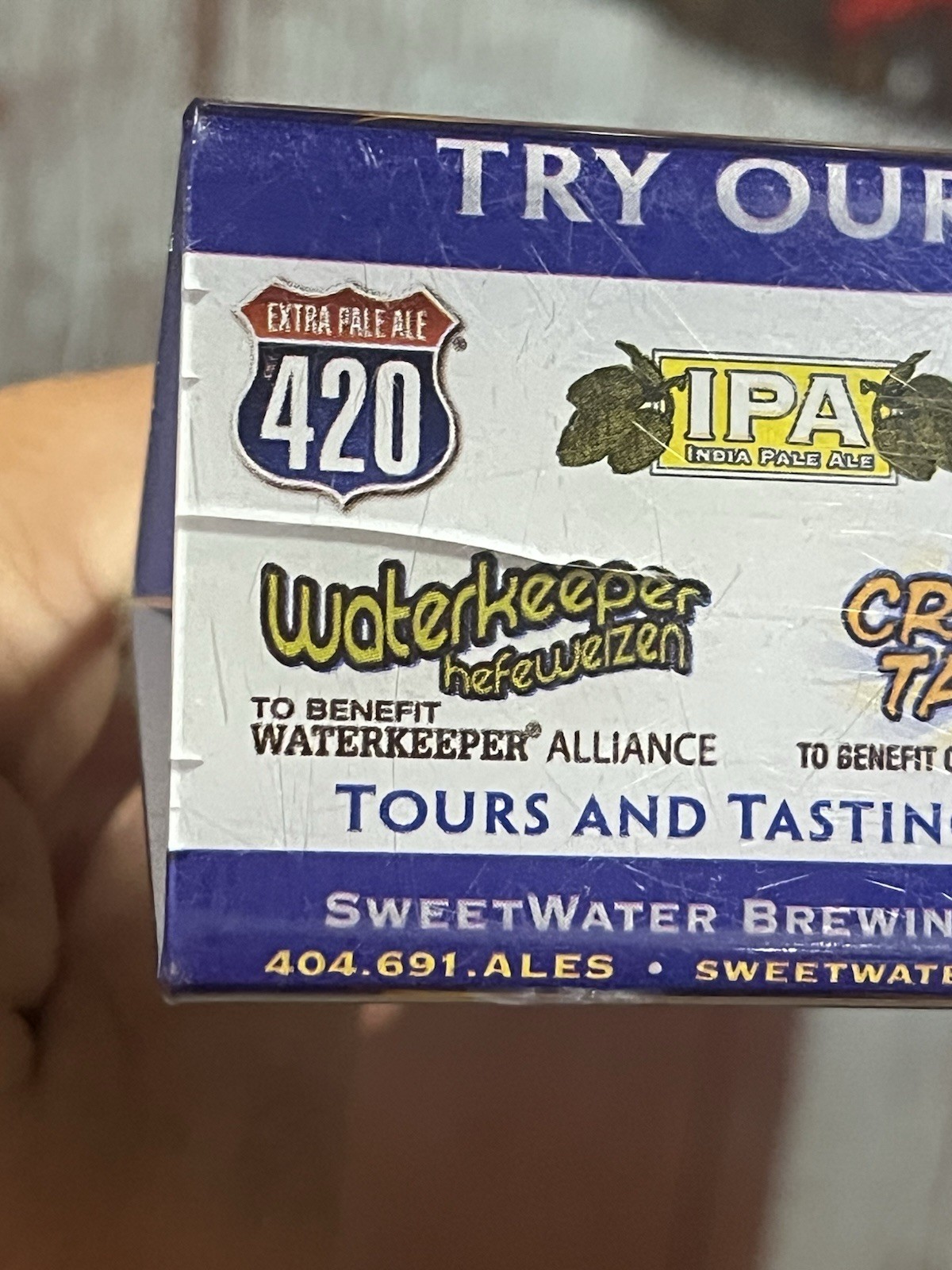 Sweetwater Brewing Co Trout Acrylic Restaurant Sign Holder Beer Bar Menu Stand