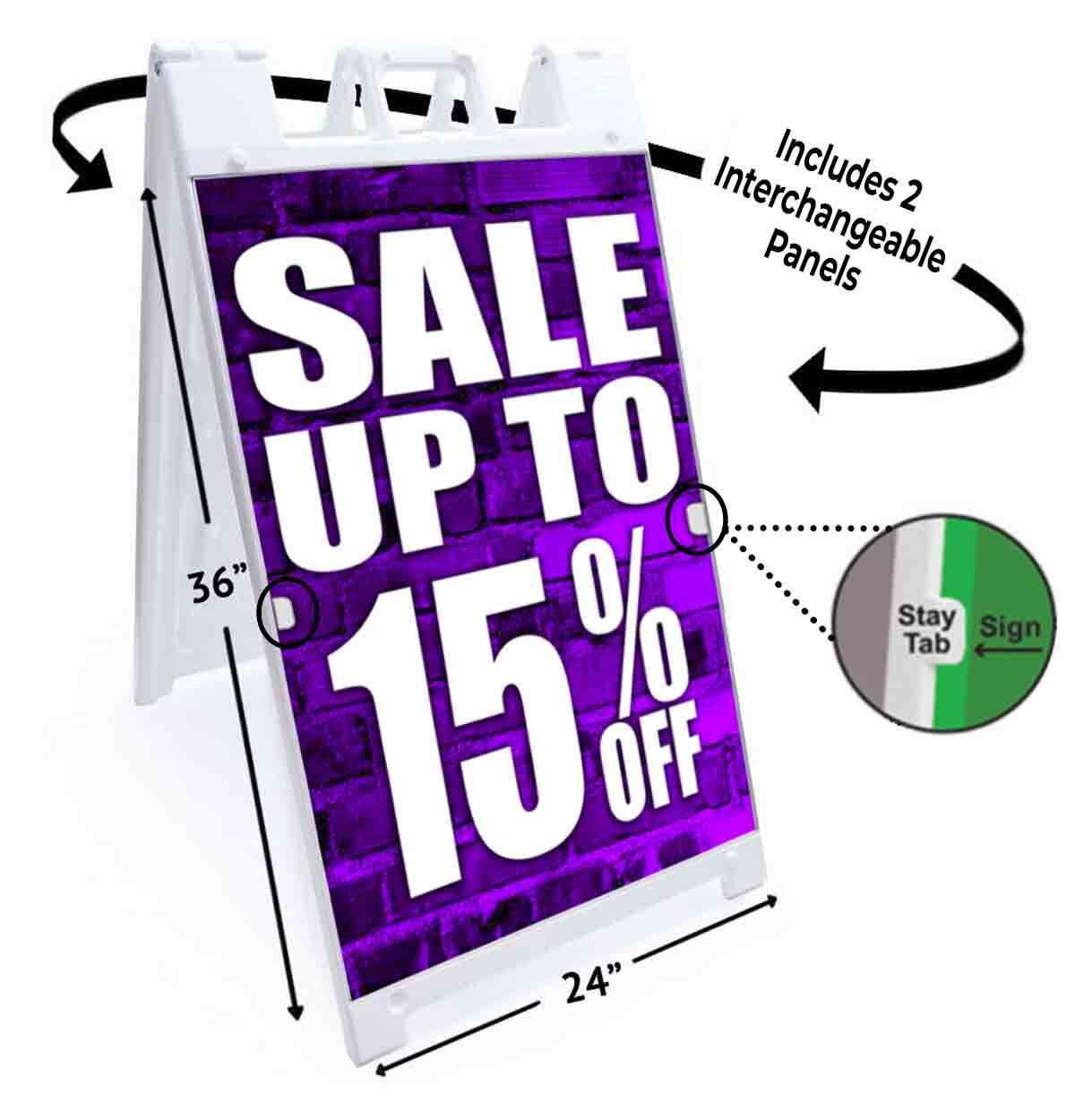 SALE UP TO 15% OFF Signicade 24×36 Aframe Sidewalk Sign Banner Decal DISCOUNT