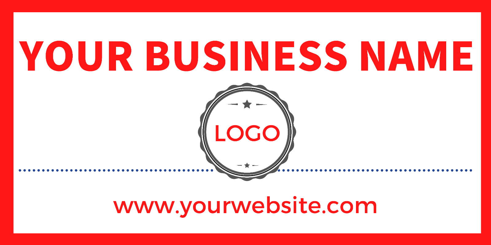 BUSINESS NAME CUSTOM Vinyl Banner Sign from 4 x 2 ft up to 8 x 4 ft w/Grommets