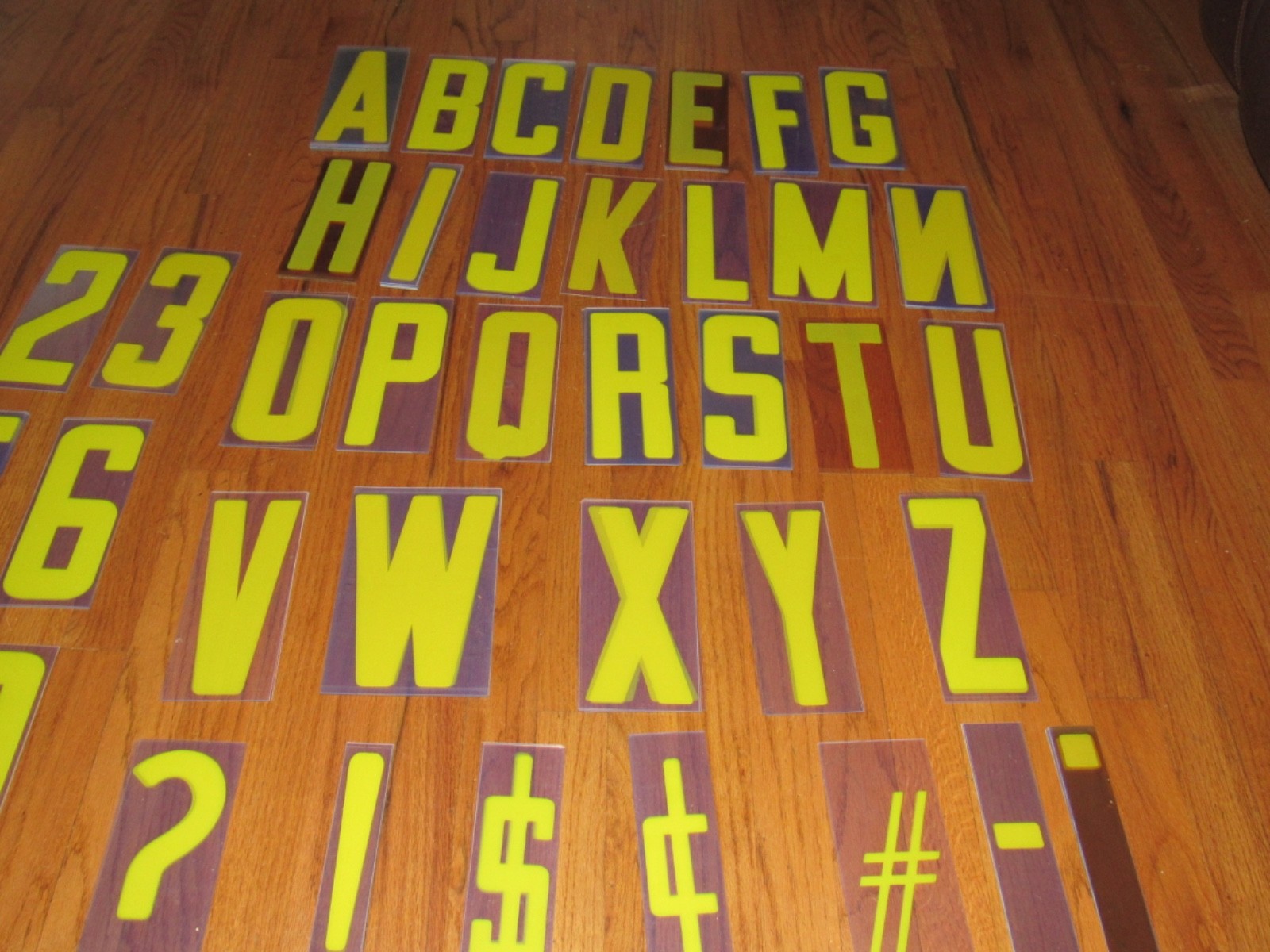224 Vintage Plastic Marquee Outdoor Sign Symbols Letters Numbers 8″ On 9″ Board