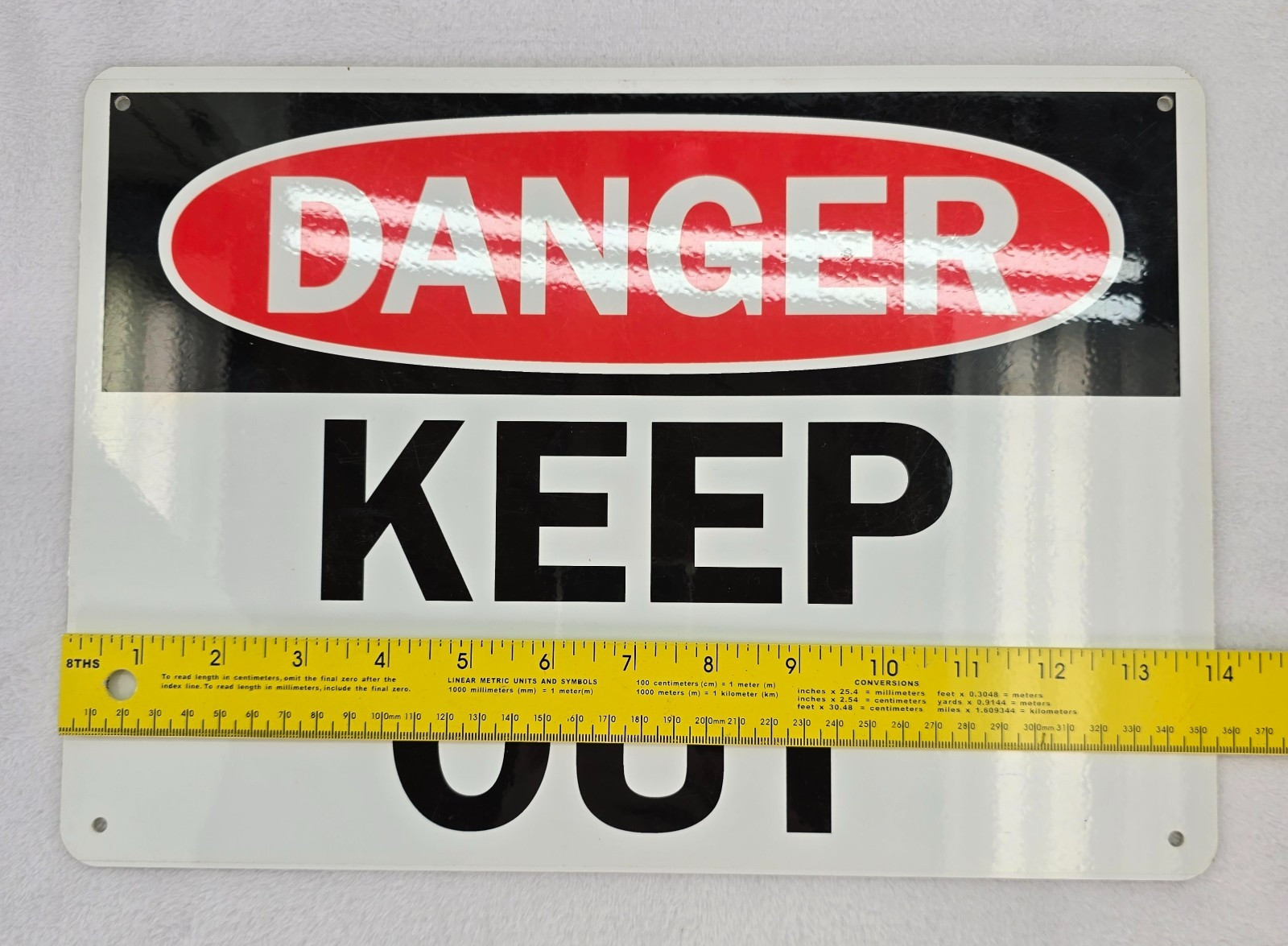 OSHA Safety Sign DANGER KEEP OUT 14″ x 10″ Thick Plastic Weather Resistant