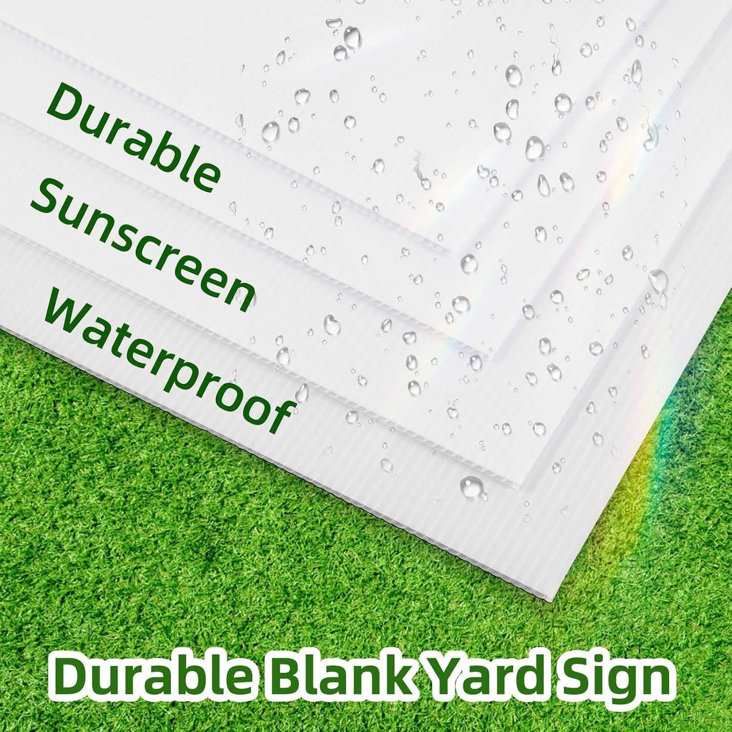 Weather-Resistant Blank Yard Signs 18×24” – 12 Pack for Any Event or Decoration