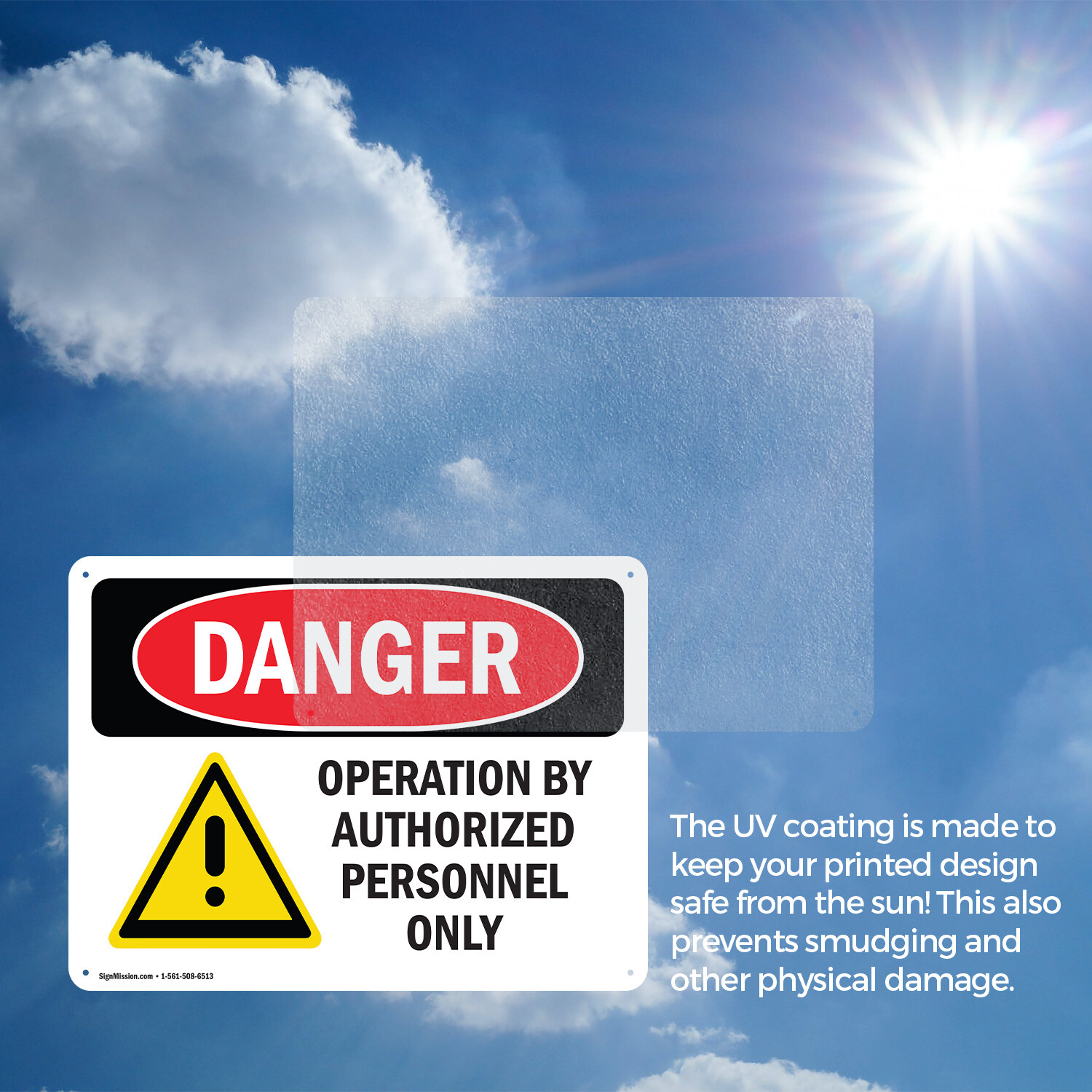 (2 Pack) Operation By Authorized Personnel Only OSHA Danger Sign Decal Metal