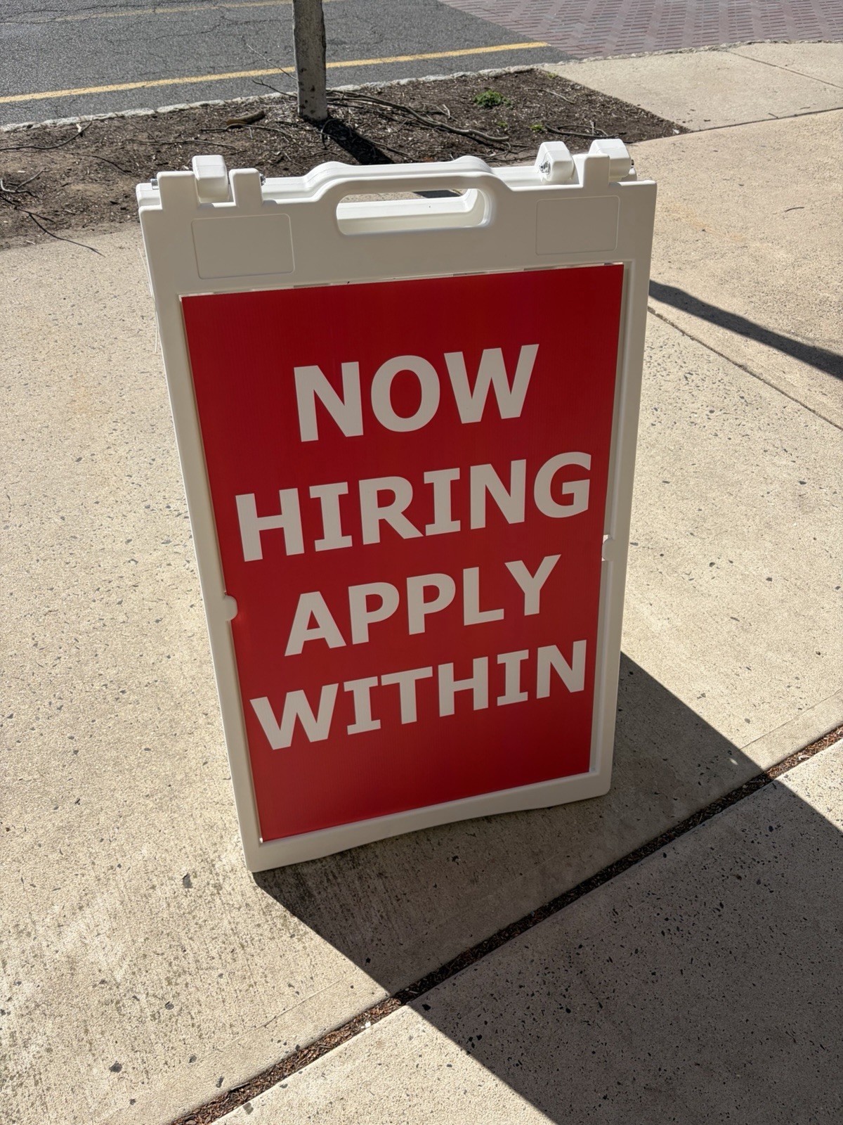A-frame 24×36 Now Hiring Sidewalk Sign Sandwich Board Deluxe Signicade Quality