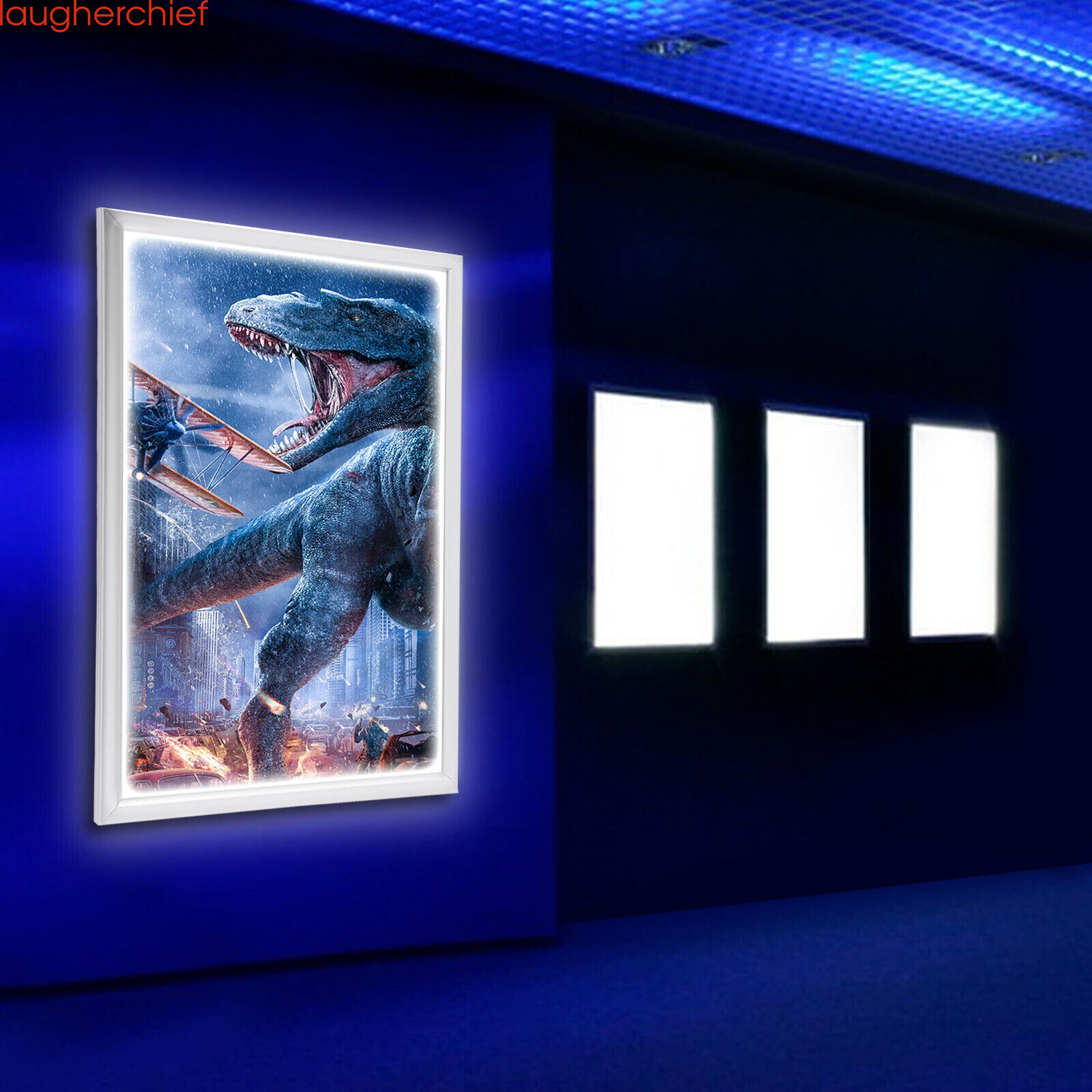 Wall Mount LED Light Box Movie Poster Display 24″x36″ Advertising Frame Store US