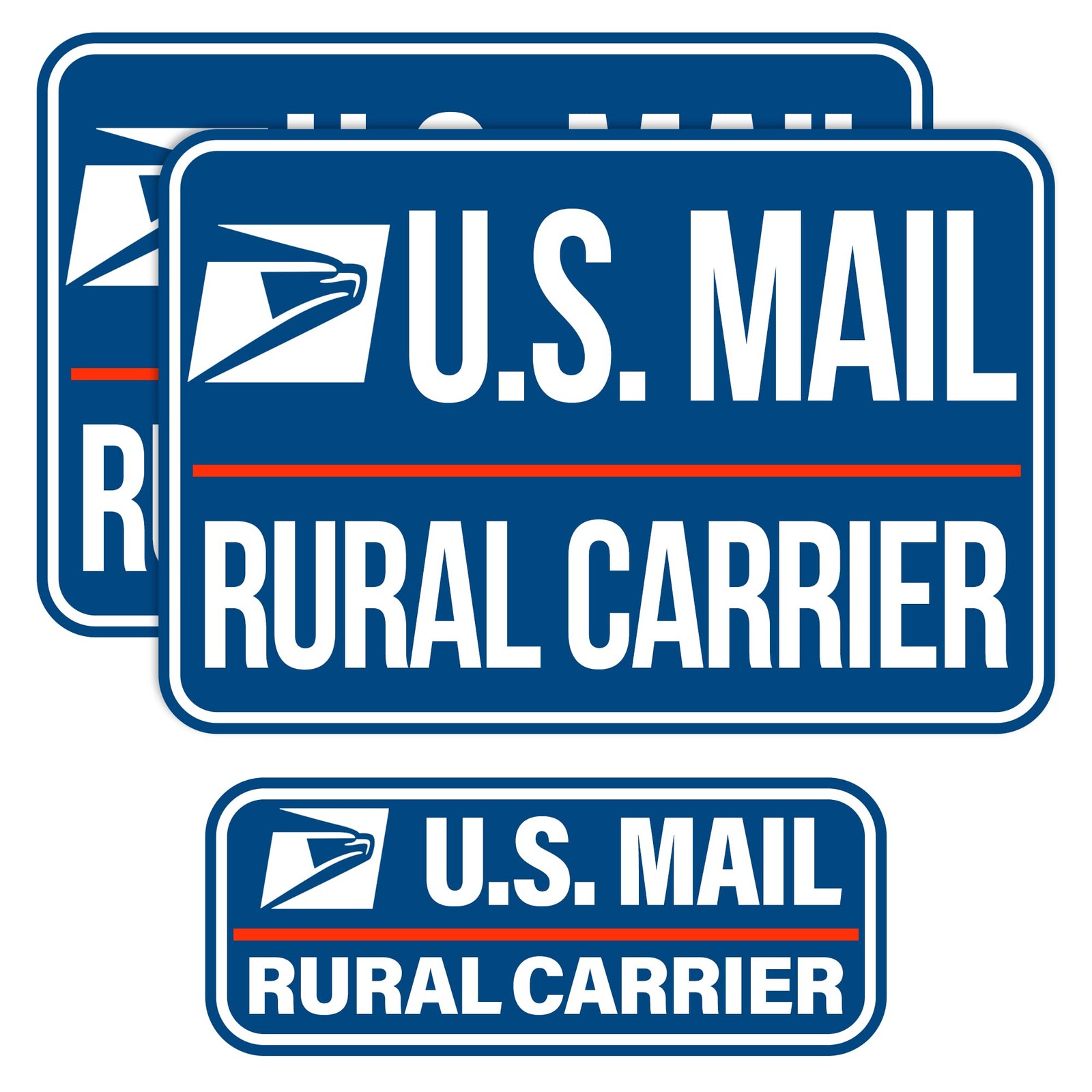 Lumiere Tech 3 Pack Heavy Duty U.S. Mail Delivery Driver Magnetic Signs Rural De