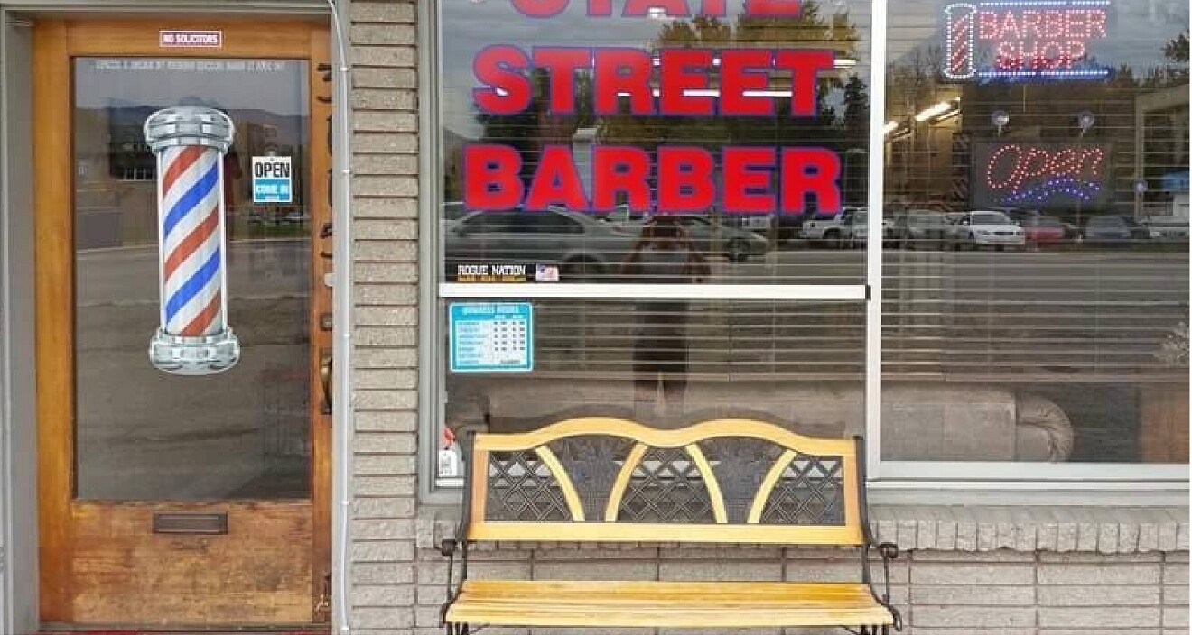 BARBER SHOP POLE VINYL DECAL OUR BESTSELLER! (CHOOSE SIZE) RED WHITE BLUE