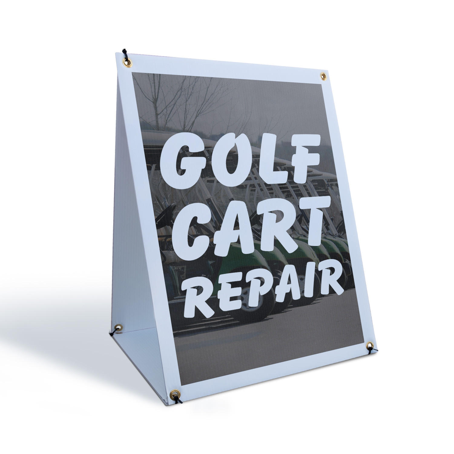 Golf Cart Repair A-Frame Sidewalk Sign Maintenance Expert Reliable Mechanics
