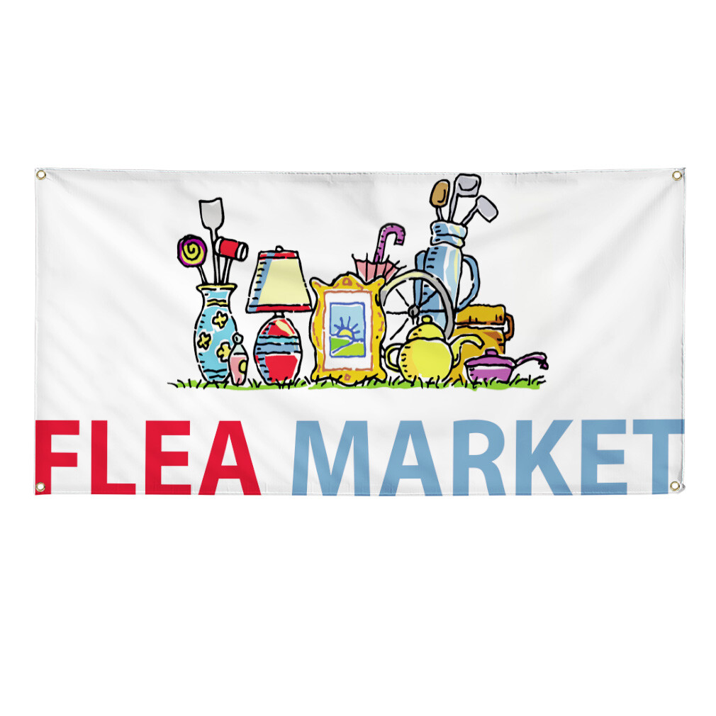 Vinyl Banner Multiple Sizes Flea Market Outdoor Advertising Printing G Business