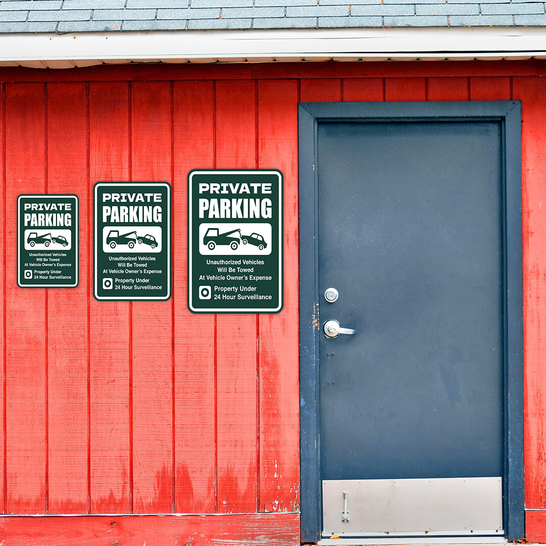 Portrait Round Plus Private Parking Unauthorized Vehicles Will be Towed