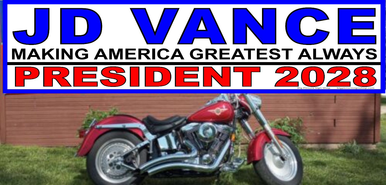 JD VANCE PRESIDENT 2028 – HUGE & VERY LARGE – Banners -Reinforced Vinyl-USA MADE