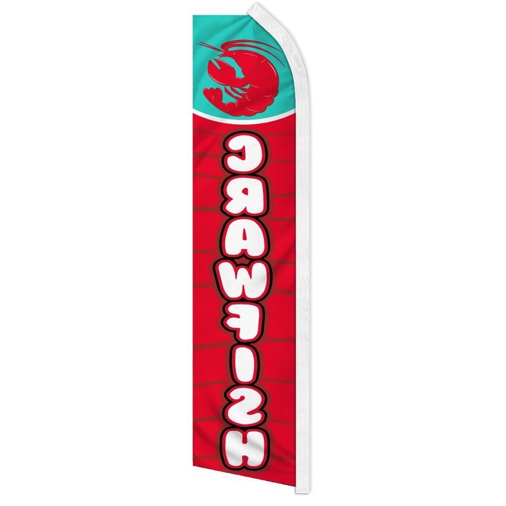 CRAWFISH advertising super flag polyester banner sign *POLE NOT INCLUDED*