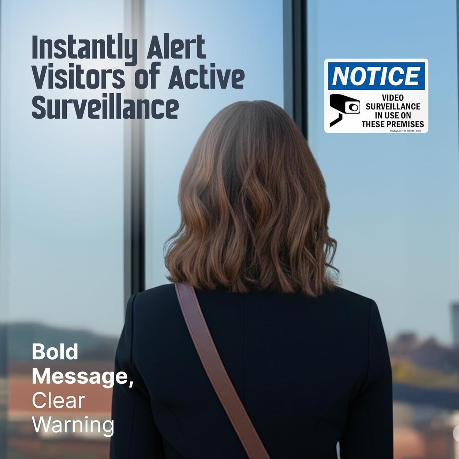 (Pack of 4) 5 X7 Inch “Notice – Video Surveillance in Use on These Premises” Lab