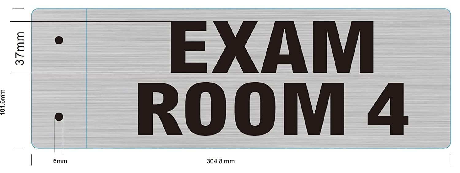 EXAM Room 4 Sign -Two-Sided/Double Sided Projecting, Corridor-REF24-1027