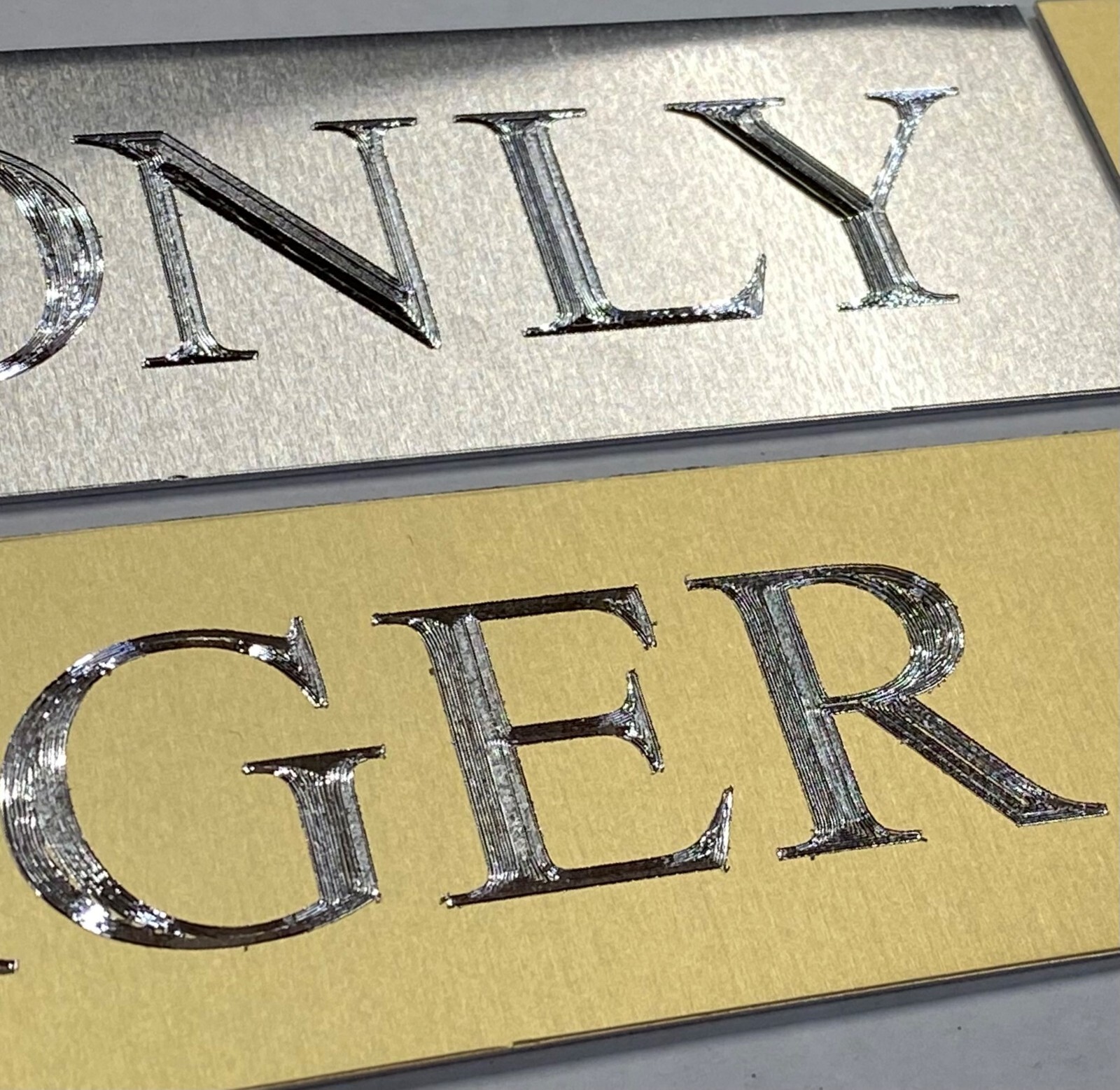 Engraved 10×2 8×2 Custom Name Plate Office Wall Door Desk Metal Sign Plaque