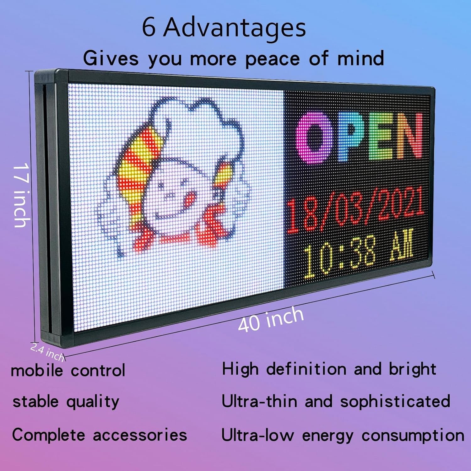 P6 Programmable Led Sign Custom Scrolling Outdoor Digital Signs for Businesses D