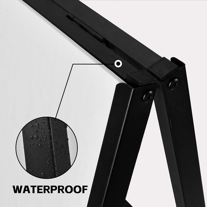 Foldable A Frame Sidewalk Sign Double Sided Display Portable Outdoor Advertising