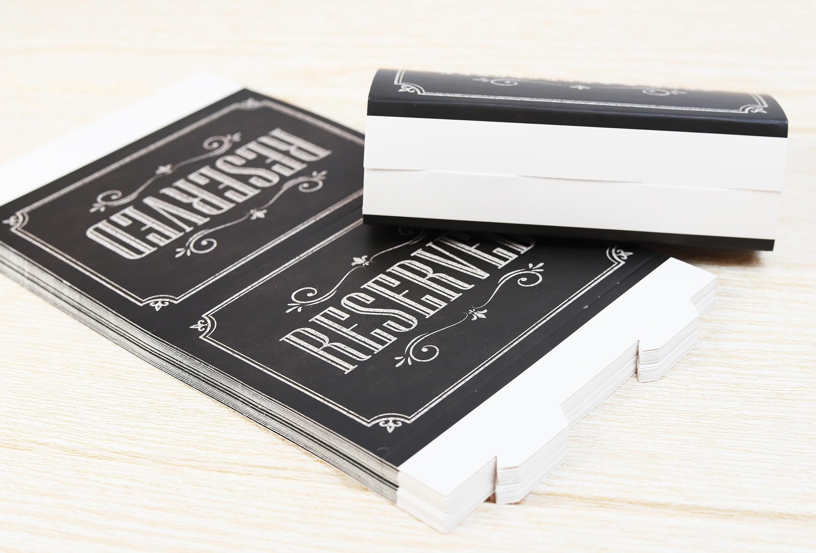 20 PCS Black Chalkboard Rustic Reserved Table Sign Tent Cards Event Decor